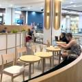 The Coffee Bean & Tea Leaf - Great World City | Product Seen: [Aki Side Chair & Customised laminated tabetop + Traxtor Round Table Base]